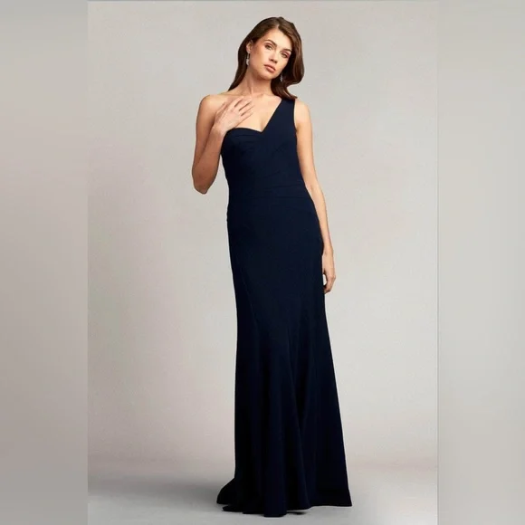 Tadashi Shoji - One Sleeve A-line Evening Dress - Picture 1 of 4